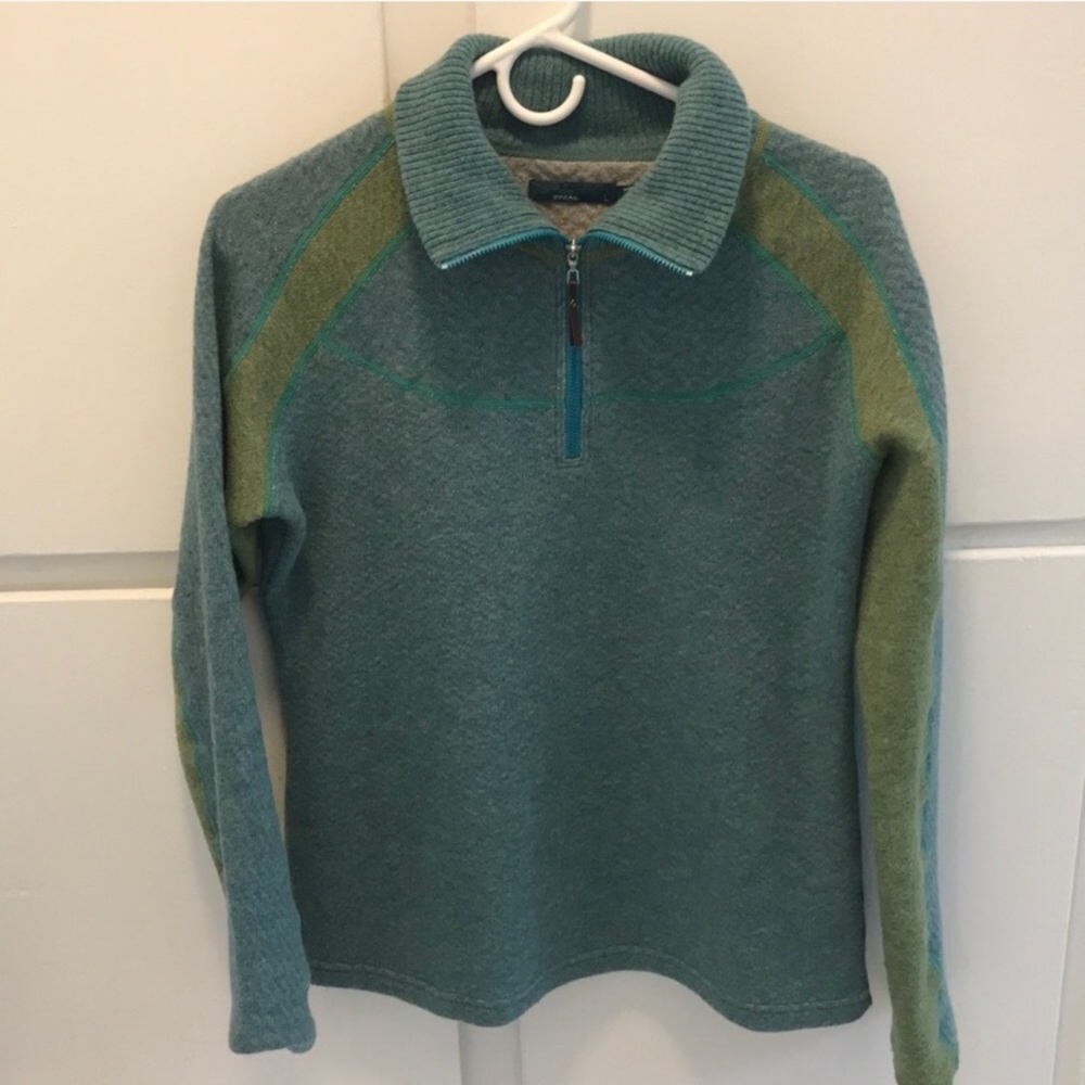 PrAna quarter zip wool blend - machine washable